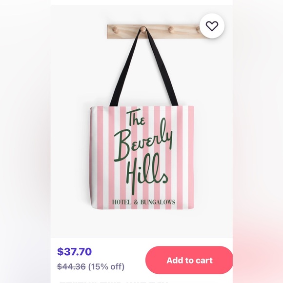 The Beverly Hills Hotel & Bungalows Tote - Picture 2 of 9